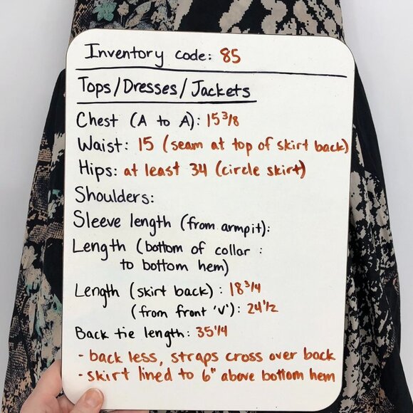 ACNE Studios Black Tan  Printed Ballerina Silk Backless Dress 2010 34 (XS) - Picture 14 of 16